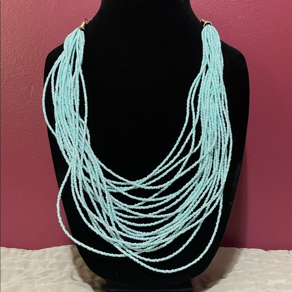 Jewelry - Blue Seed Bead Necklace